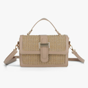 OWGSEE Straw Crossbody Bags for Women Summer Straw Clutch Bag Woven Beach Purse Vacation Handbags (A Khaki)