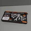 HORUSDY Thin Wrenches Set | Metric | 10-Piece | Including 5.5mm to 27mm | Bike Wrench Set | Thin Open End Wrench Set with Rolling Pouch