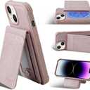 MONASAY Magsafe Wallet Case Compatible for iPhone 14 Plus 6.7 inch, [Supports Wireless Charging] [Screen Protector] Magnetic Leather Phone Cover with Detachable RFID Blocking Card Holder, Pinksand