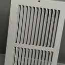 EZ-FLO 14 x 6 Inch (Duct Opening) Return Air Vent Cover for Wall or Ceiling, Solid Steel Return Air Grille, HVAC Vent Cover, White, 61628