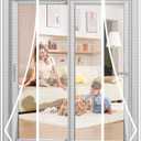 Magnetic Screen Door Upgraded PET Mesh Stronger Than Fiberglass and Polyester,Hands Free,Keeps Bugs Out,Pet & Kid Friendly,Suitable for Sliding Door,Large Patio Door and French Door-72''x80''