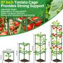 Legigo 2 Pack 57 Inch Tomato Cage for Garden, Heavy-Duty Tomato Trellis Plant Support Stakes, Adjustable Garden Trellis Plant Cage for Climbing Plants Peppers Outdoor Raised Garden Bed and Vegetables