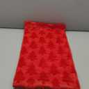 Artoid Mode Christmas Trees Red Soft Plush Faux Fur Jacquard Christmas Table Runner, Holiday Kitchen Dining Table Decoration for Home Party Decor 13x72 Inch