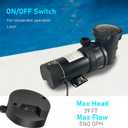 Above Ground Pool Pump with On/Off Switch 1.5HP 115Vac 4920GPH