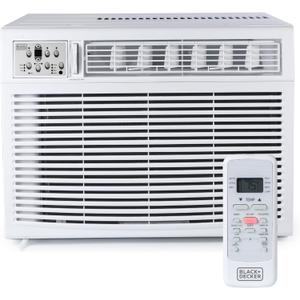 BLACK+DECKER Window or Through The Wall Air Conditioner 18000 BTU, AC Window Unit Cools Up to 1000 Square Feet, Window AC Unit with Remote Control, 3 Cooling Speeds and Fan Only, BD18WT6, White