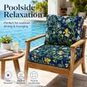 Outdoor Patio Seat/Back Chair Cushion Set 22"x22" Waterproof