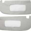 Sun Visor Cover for Dodge for Ram 1500 2500 1994-2001, Vinyl Leather Trim, Car Sunvisor Protector Covering, Left Right Side, Anti-Scratch, Gray, 2 Pcs
