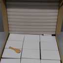 12 Pcs Glass Spice Jars with Bamboo Airtight Lids and 191 Labels - 8.5oz Small Food Storage Containers for Kitchen, Seasoning, Coffee, Herb - Spoon and Marker Included