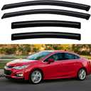 Window Visors Rain Guards for 2016 2017 2018 2019 Chevy Cruze, Out-Channel Window Vent Wind Deflectors Visors Shades for 16 17 18 19 Cruze (Excludes Classic Model)