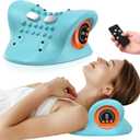 Smedz Neck Massager 2026 New Upgrade 3 in 1 Portable Massager with Heat and Comfortable Stretching - Adjustable Intensity for Neck and Shoulder Relaxation at Home, Office