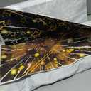 LYCGS 10x8ft Happy New Year Backdrop Black and Gold New Year Photo Backdrop Banner X-319