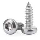 #10 x 1 Pan Head Torx Drive Self Tapping Screws, 304 Stainless Steel 18-8 Wood Screw Sheet Metal Screw, Star Drive, Full Thread Coverage, Pack of 50