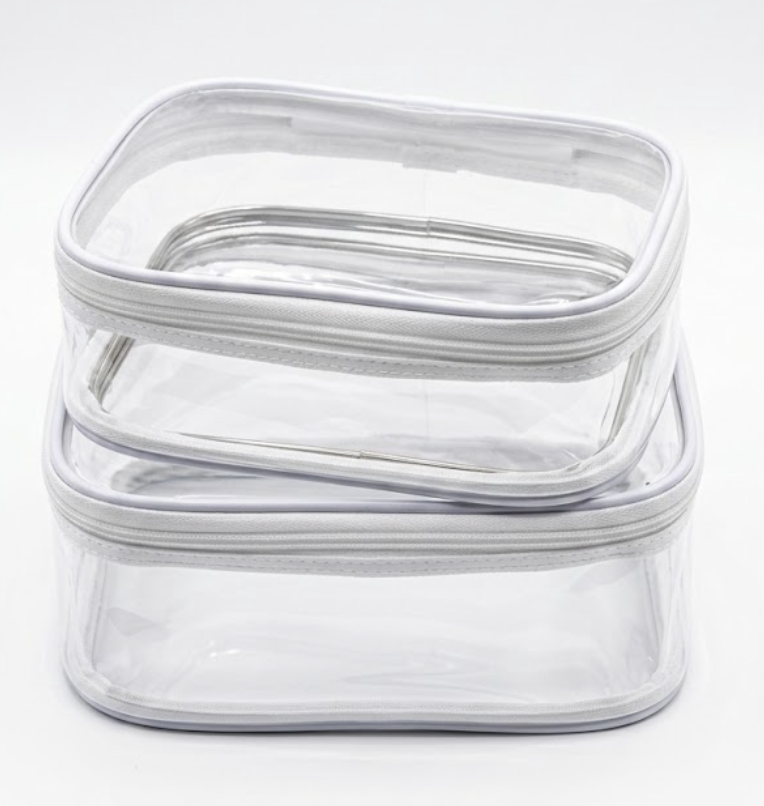 4 Pack  Clear Zipper Case for Storage- Professional-Grade Clear Zipper Pencil Case,Toy Storage Bins, Toiletry Pouch, Travel Organizer, Cosmetic ,  Size 7 x 9.5 Inches