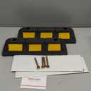 Parking Stopper for Garage Parking Aid 2 Pack Block, Car Truck Curb Floor Parking Lot Wheel Tire Stops Bumpers with Bolt Installation, Rubber Vehicles Aid Gadgets (3.3H 2pcs)