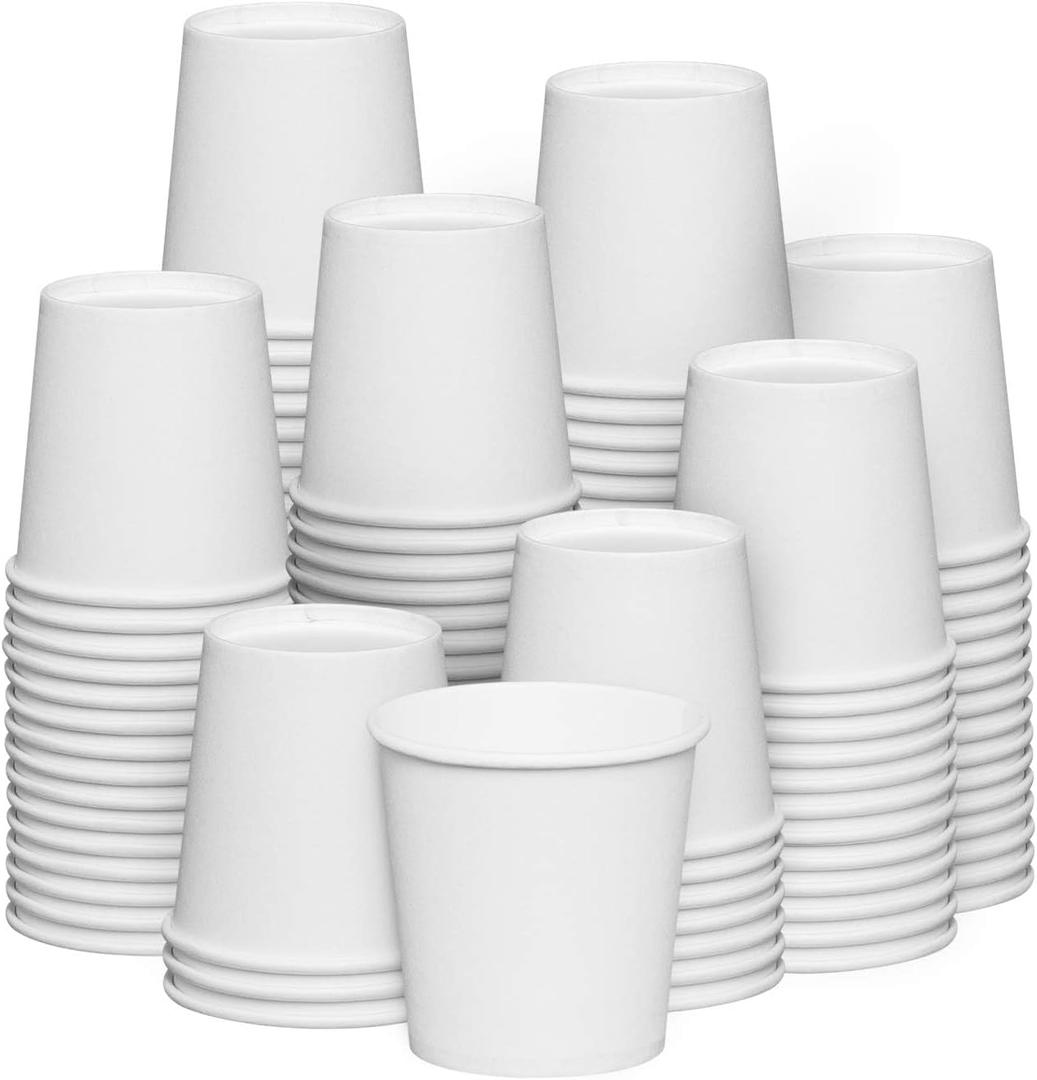 GUSTO [4 oz. - 300 count Disposable White Paper Cups, Hot Coffee Cups - Eco-Friendly Hot Cups (Formerly Comfy Package)