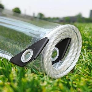 Clear Vinyl tarp, 14 Mil Thickness Clear Vinyl Patio Enclosure, 10' x 12' with Metal GrommetsProtects Against Water, Tear, Cold Weather Resistan for Greenhouse Balcony Garden