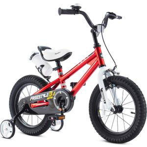 RoyalBaby Kids Bike Freestyle Classic 14 Inch Children Bicycle for Ages 3-10 Years Toddler to Big Kids, 14 Inch With Training Wheels