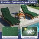 Outdoor Chaise Lounge Cushions 75.1x22.8x4.7 Inch, Waterproof Lounge Chair Cushions for Pool, Patio, Deck, Lawn, Fade Resistant Lounge Cushions for Outdoor Furniture with Ties, Forest Green
