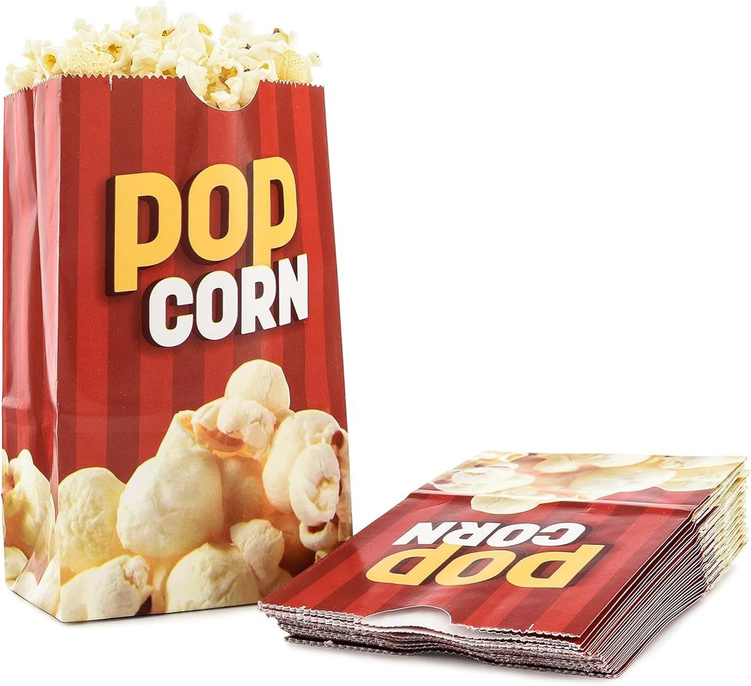 Snappy Popcorn Flat Bottom Theater Popcorn Bags, 32 oz, 1000 Count