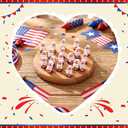 Qunclay 60 Pcs 4th of July Mini Gnomes, Patriotic Resin Figurines for Independence Day 250th Anniversary Table Decor, Red White Blue USA Party Favors