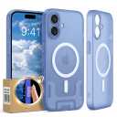 Frosted translucent iPhone case featuring an integrated magnetic ring (MagSafe compatible) for iPhone 16 or iPhone 16 Plus