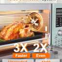 Nuwave Bravo Pro Smart Air Fryer Toaster Oven Combo, Airfryer Convection Oven Countertop, 10-in-1 Functions with Quicker & Even Crisp Technology, 1800W, 50-450F, PFAS-Free, 21QT, Mint