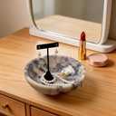 Natural Luxury Marble Decorative Bowl Medium 7-Inch Calacatta Viola Marble for Coffee Table Centerpiece Holder, Decorative Catchall Dish for Dining Table, Statement Accent Tray for Home Decor
