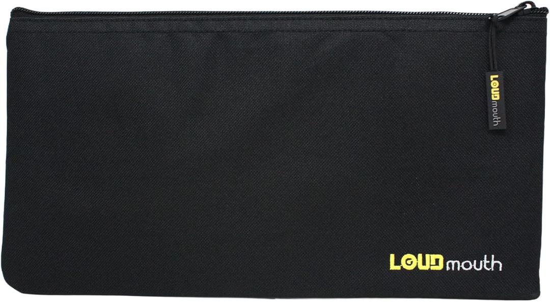 LOUDmouth Dual Wireless Microphone Pouch | Zippered Mic Bag for Two Long Microphones | 12.5" x 6.5"