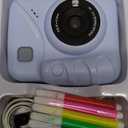 TIATUA Kids Camera Instant Print for Girls Ages 3-14, 3-inch HD Screen Camera for Kids with Printing Paper, 1080P Digital Toddler Toys for 4 5 6 7 8 9 10 11 12 Years Old (Blue)