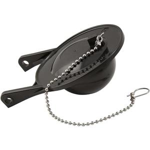 PlumbCraft 3-in. Black Flapper Tank Ball 7543300, Toilet Flapper Replacement Kit for Toilet Tank Repair, Universal Toilet Flapper and Toilet Flusher Seal