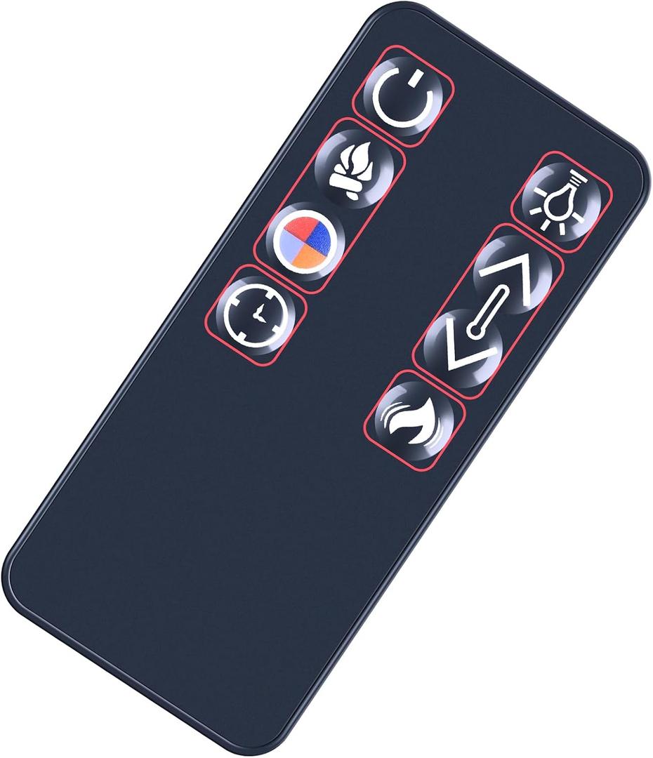 PZL Remote Control Replacement Compatible with Real Flame Electric Fireplace 4199 5950 13051E 13051E-WSTC 4020E 4020E-BNE 4020E-DW 4020E-BLK 7760E 7760E-W 5010E 5010E-W 5010E-GRY 5010E-DW G1200E