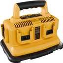 6-Ports Simultaneous Rapid Charger Station for Dewalt Battery Charger, Replacement for Dewalt 20v Battery, Compatible with Dewalt 20v Lithium Ion Battery DCB200 DCB205 DCB206 DCB606 DCB609 DCB612
