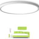 inShareplus 15.7" LED Flush Mount Ceiling Light Fixture, 32W [320W Equiv] Daylight 5000K Thin Flat Modern Ceiling Light for Bedroom, Living Room, Office