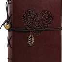 ThxMadam Leather Customize Photo Album Sscrapbook 60 Pages Love Memory Photo Book Vintage Wedding DIY Memory Book,Travelling Journal Scrap Book Family Scrapbook Birthday Christmas Gift for Mother Wife (L(10.82" x 8.07")