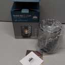 Battery Operated Lamp with Timer, Small Table Lamp for Office Desk Decor, Glass Cordless Lamp Bedside Cozy Light for Living Room Aesthetic, Entryway Wave Design-Grey