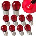 10PCS 1157 Bulb, Tail High and Low Brake Light Bulb, P21/5W S25 2057 2357 7528 BAY15D Light Bulb, Turn Signal Light Bulb Replacement, Universal Halogen Brake Tail Light Parking Light (Red)