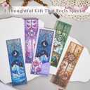 4PCS Fantasy Art Bookmarks, 5"  1.5" PVC Stained Glass Art Book Marker, Romantasy Inspired Bookish Gifts for Book Lovers
