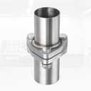 LCGP Exhaust Flange Repair Piping Kit 2" OD with Gasket and 3 Bolts for Quick Fix Repair,304 Universal Stainless Steel Exhaust Flange Pipe