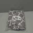 Smiry Round Picnic Tablecloth, Waterproof Elastic Fitted Table Covers for 36" - 44" Tables, Wipeable Flannel Backed Vinyl Tablecloths for Camping, Indoor, Outdoor, Grey & White