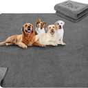 LOOBANI Non-Slip Washable Pee Pad for Dogs, 1 Pack Extra Large Reusable Dog Mat for Floor, Fast Absorbent Pet Whelping Pads, Puppy Playpen Mat for Incontinence, Housebreaking, Crate, 82x102in,Gray