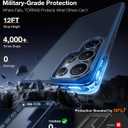 TORRAS Shockproof for Samsung Galaxy S25 Ultra Case, 12FT Military-Grade Protection, Slim Case for Samsung S25 Ultra Case, Matte Translucent Blue, Thin, Guardian Series