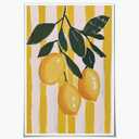 Trendy Fruit Kitchen Wall Art Vintage Lemon Citrus Posters Fruit Abstract Art Canvas Print Preppy Poster Minimalist for Farmhouse Room Decor Bedroom 8x12inch Unframed