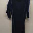 Jeanne Becker Velvet Women Dress Size XS Blue Navy