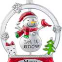 Laraine Christmas Tree Ornaments  2025 Decorative Rotation Hanging Pendant of Car Charm Holiday Keepsake Gift Home Decor (Snowman (2025))