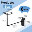 Kigley Metal Gridwall Hooks, 3.2 inch Hat Helmet Rack, Retail Display Shelves Organizer, Wall Fixtures, Accessories for Home Retail Shop(Black,6 Pcs)