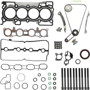 Engine Head Gasket Set with Cylinder Head Bolt Timing Chain Kit Fit For Nissan Sentra Cube Versa 1.8L 2007-2012 HS26338PT 13085-ET010 15041-EN20A 13028-ET000