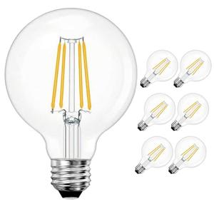 6 Pack LED G25 Globe Light Bulbs Bulbs 6W - 4000K Cool White Dimmable 60W Equivalent E26 Base 120V - Edison Vanity Light Bulbs for Bedroom, Kitchen, Vanity, Mirror Vintage (4000K - Cool White)