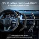 Steering Wheel Covers, 3PCs Carbon Fiber Anti-Skid Clip on Car Steering Wheel Cover Protector Universal for Most Car Wheel, Black