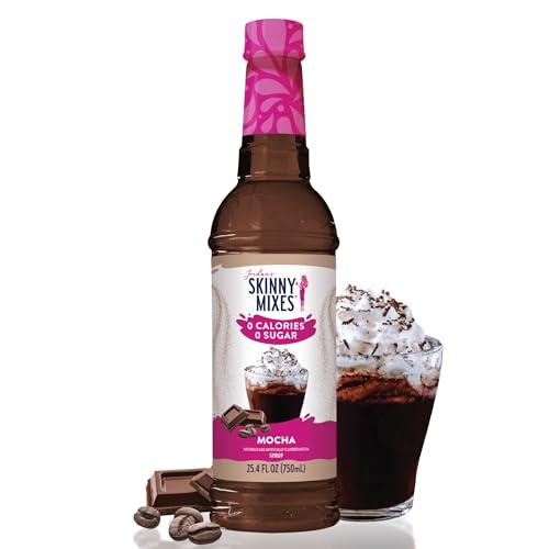 Jordan's Skinny Syrups Sugar Free Coffee Syrup, Mocha Flavor Drink Mix, Zero Calorie Flavoring for Chai Latte, Protein Shake, Food & More, Gluten Free, Keto Friendly, 25.4 Fl Oz, 2 Pack, Exp Date: 2026-08-15
