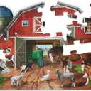 Melissa & Doug Busy Barn Shaped Jumbo Jigsaw Floor Puzzle (32 pcs, 2 x 3 feet) - FSC Certified